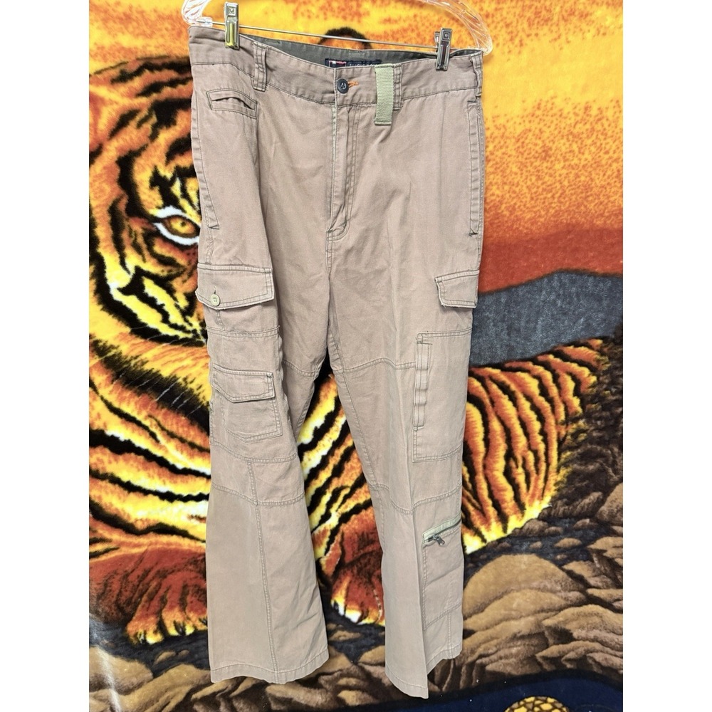 Vintage 90's Bugle Boy Military Style‎ Cargo Pants 30/32 Zippers Awesome Design